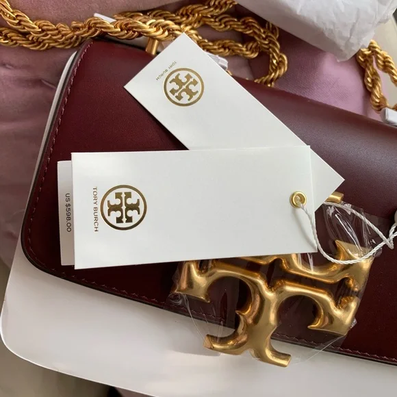 NWT Tory Burch Eleanor bag in Claret - Picture 3 of 5